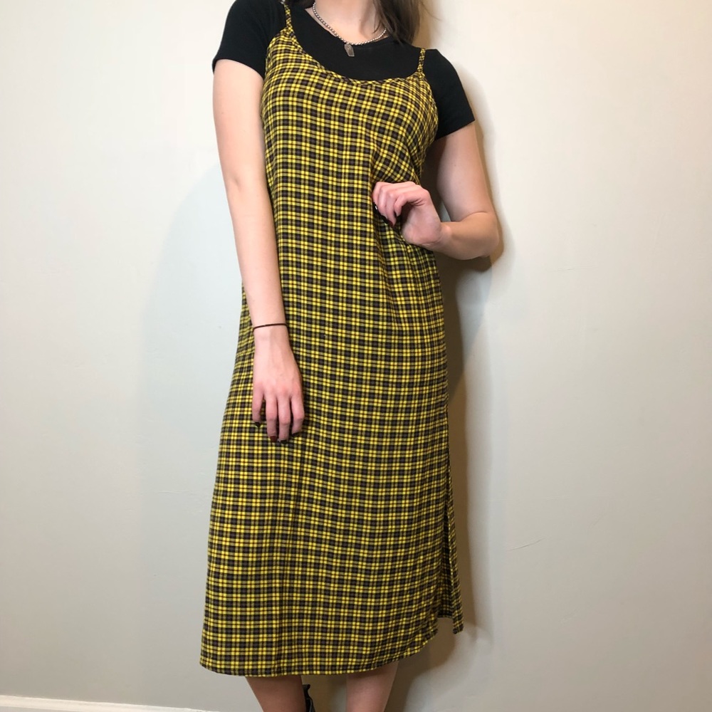 Urban Outfitters plaid midi dress